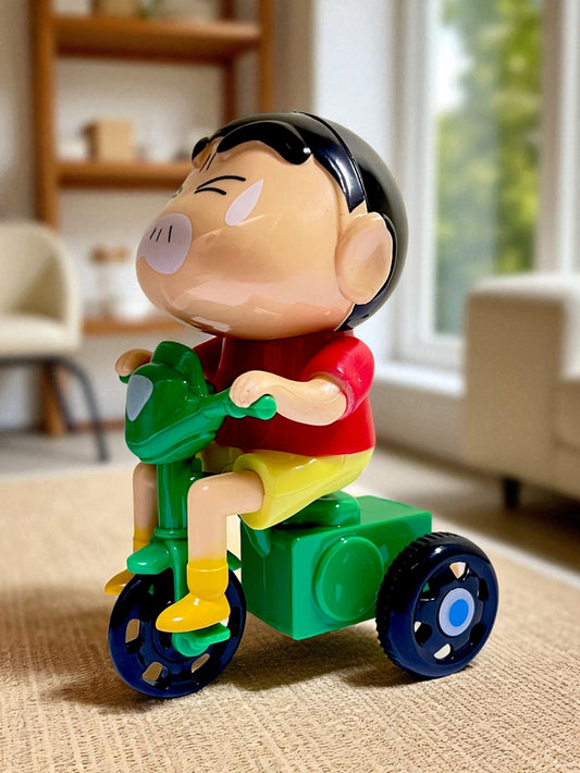 Cartoon Action Figure on Tricycle | Cute Shinchan Toy for Kids | Collectible Anime Figure | Shinchan Bike Toy Gift for Boys & Girls