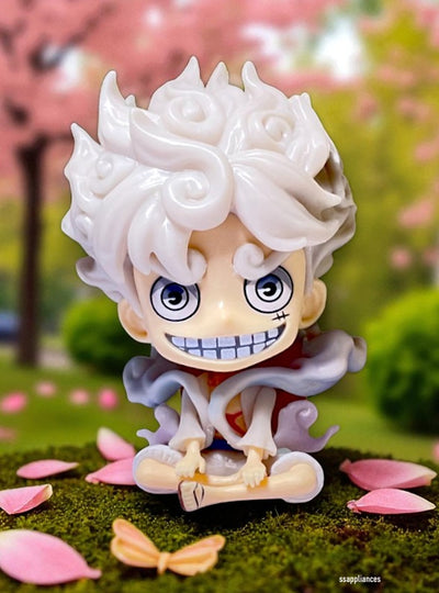 One Piece Anime Action Figure | Monkey D. Luffy Gear 5 Collectible Action Figure | 8 cm PVC Model | Gift for Kids & Fans