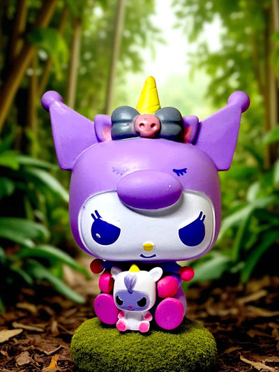 Kuromi Pop Up Action Figure | Cute Anime Collectible Toy| Purple Unicorn
