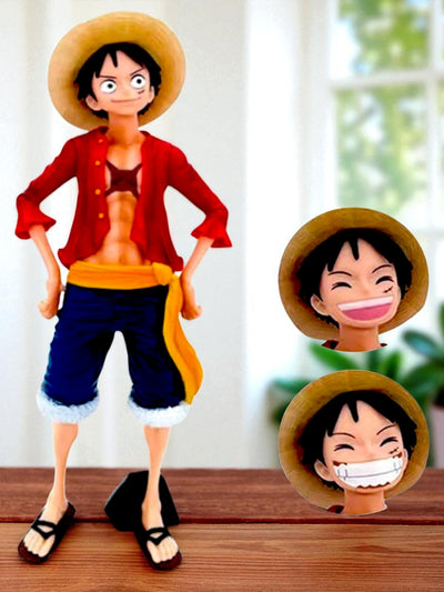 One Piece Luffy 3 Face Action Figure 27 cm